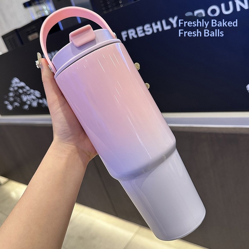 30oz Gradient Outdoor Car Tumbler with Handle