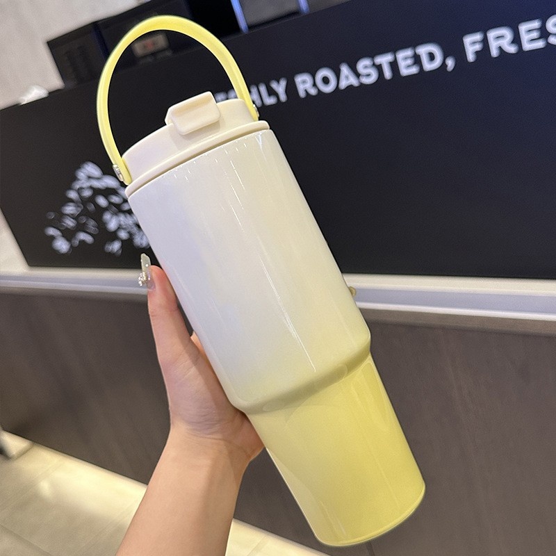 30oz Gradient Outdoor Car Tumbler with Handle
