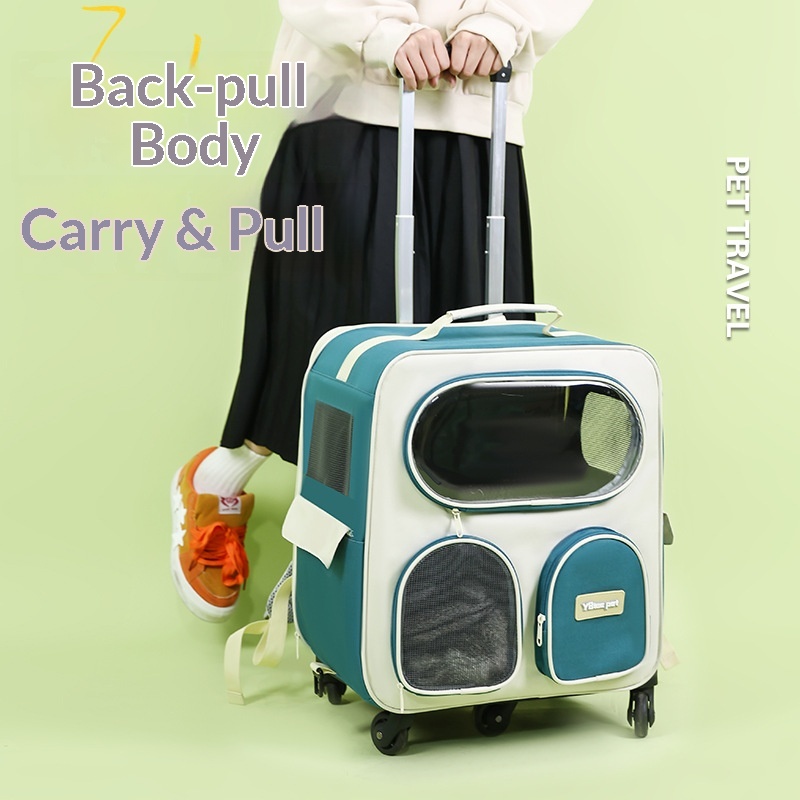 Multifunctional Rolling Pet Backpack