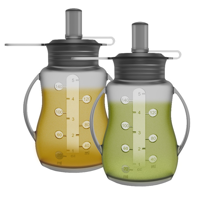 Baby Food Supplement Squeeze Bag with Silicone Spoon