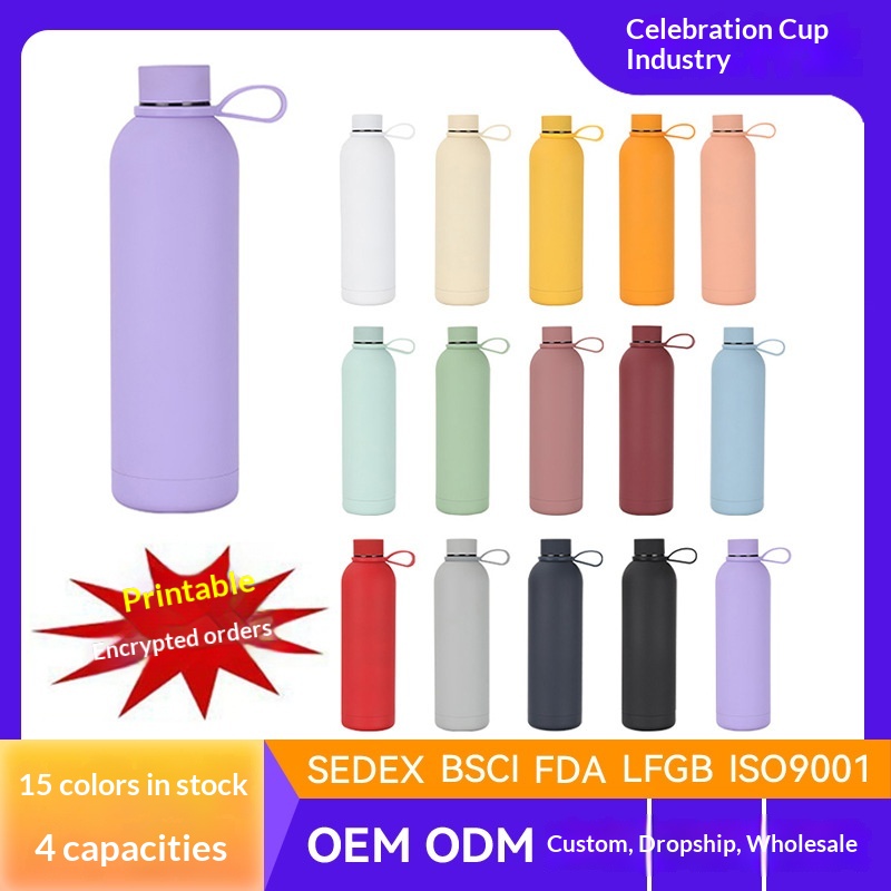 Cross-Border 750ml Large Capacity 304 Stainless Steel Small Mouth