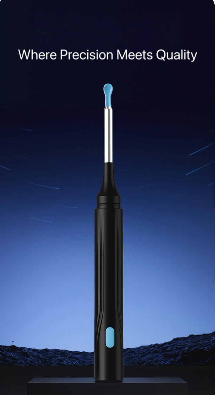 10MP HD Ear Cleaner Kit with Precision Tweezers & Silicone Scoop