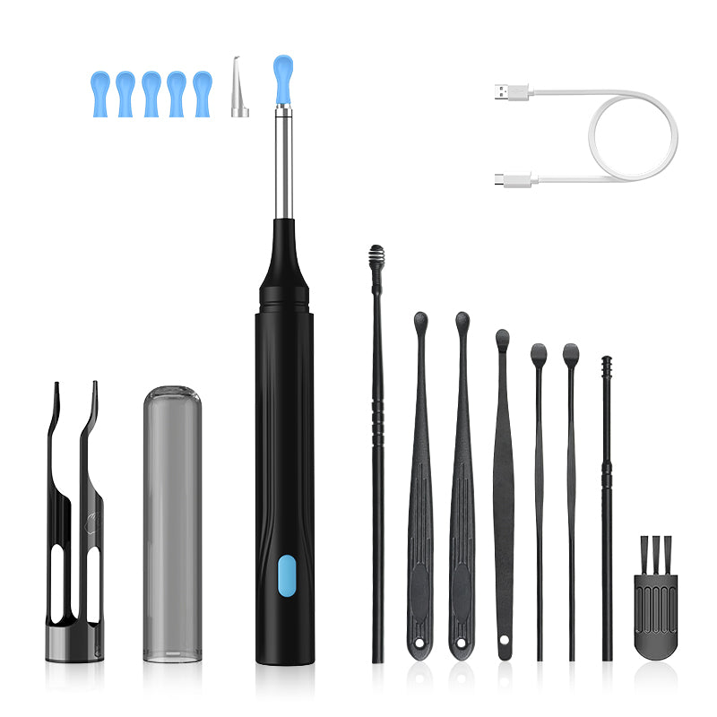 10MP HD Ear Cleaner Kit with Precision Tweezers & Silicone Scoop