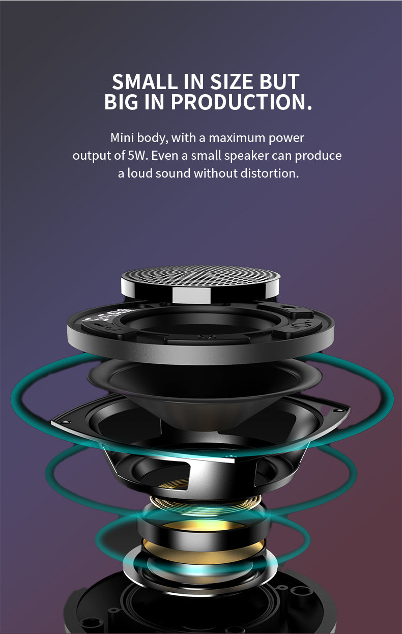 Aquro S3 Ultra – IPX7 Waterproof Shower Speaker with RGB Light &