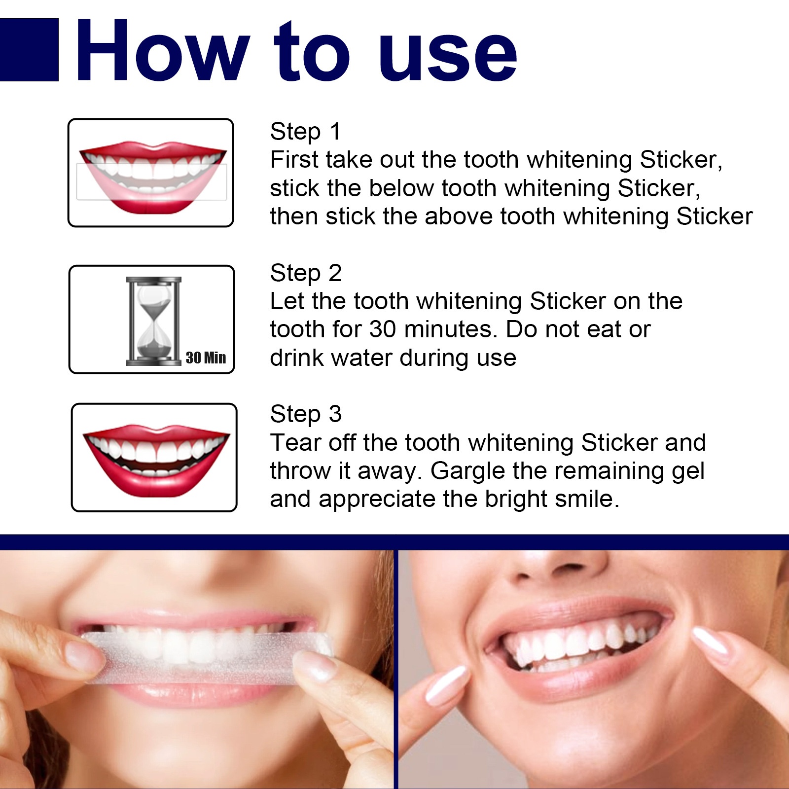 Eelhoe Teeth Whitening Strips Clear Stains Fresh Breath Gentle Care