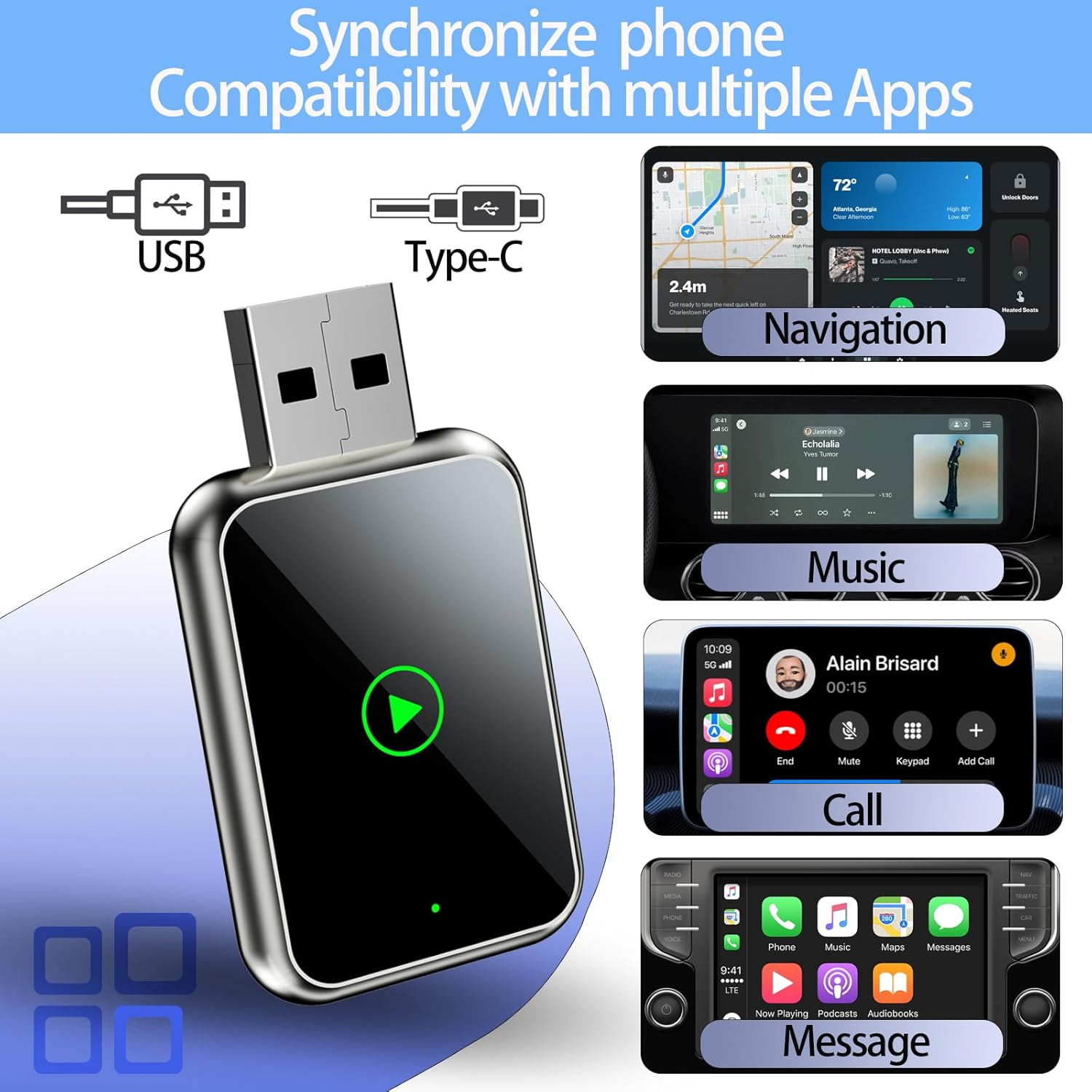 WireFree CarPlay Adapter – Wireless Freedom for CarPlay & Android Auto