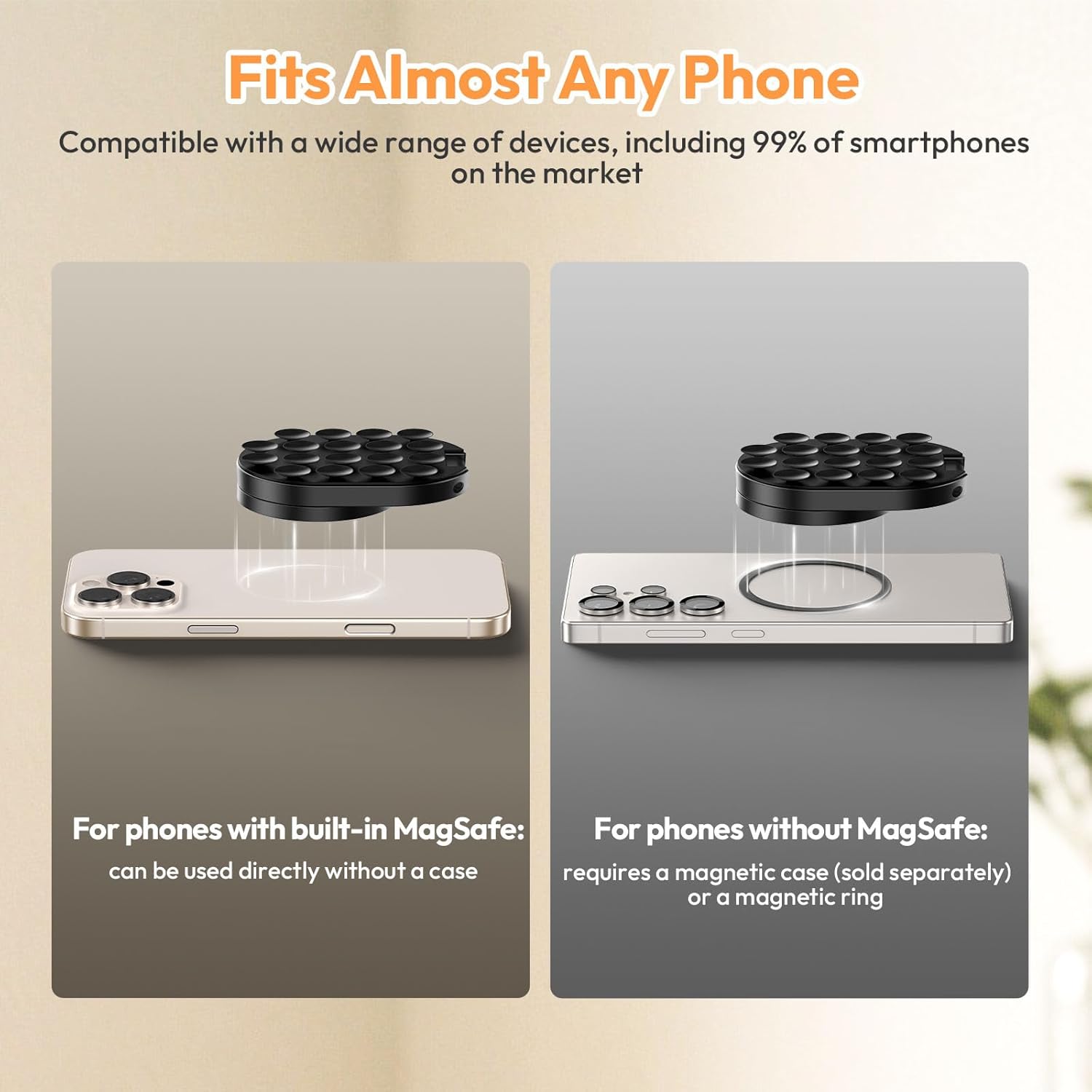 Double-Sided Suction & Magnetic Phone Holder