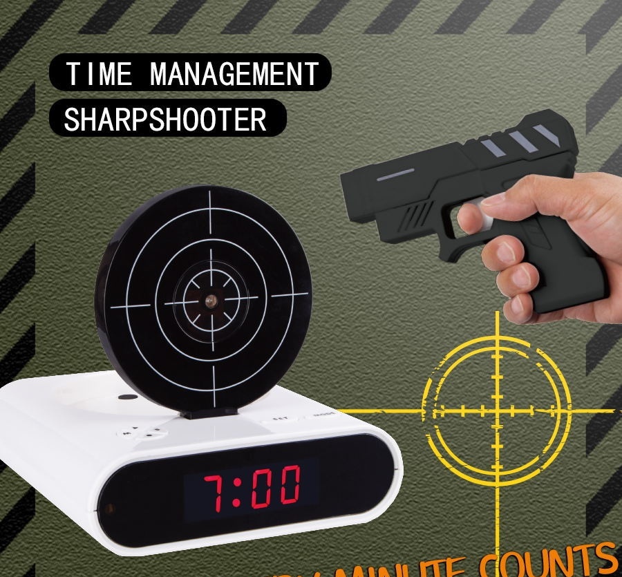 Target-Shooting Alarm Clock — Wake Up by Pulling the Trigger