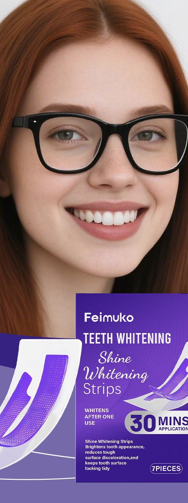 Purple Color-Correcting Whitening Strips, 7-Day Pack