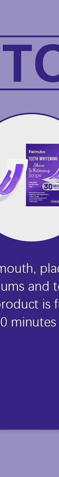Purple Color-Correcting Whitening Strips, 7-Day Pack — top view