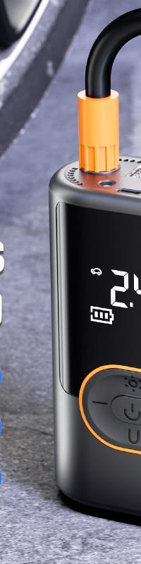 AirCore S1 Cordless Tire Inflator & Power Bank in One — in use