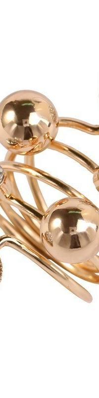 Welded Copper Bead Ring, Adjusts to Fit Any Finger — detail view