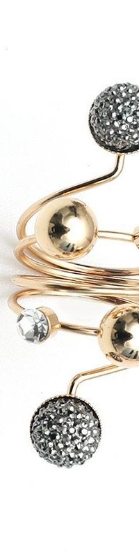 Welded Copper Bead Ring, Adjusts to Fit Any Finger — top view