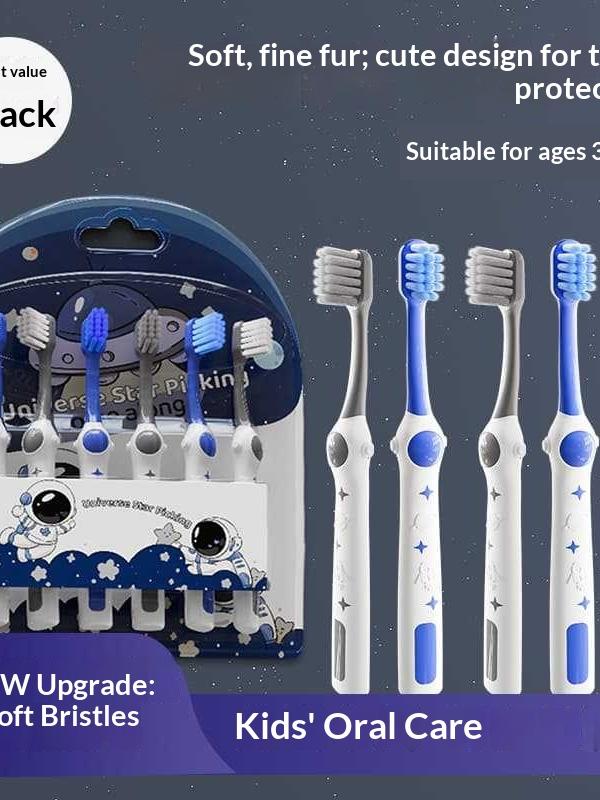 Astronaut Kids' Soft-Bristle Toothbrush 6-Pack, Ages 6-12