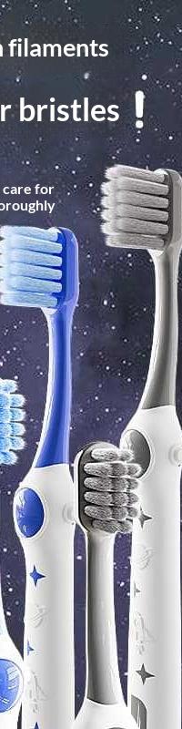 Astronaut Kids' Soft-Bristle Toothbrush 6-Pack, Ages 6-12 — side view