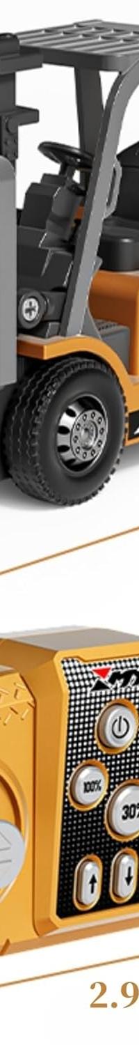 MicroCrew Mini RC Construction Fleet: Dump Truck, Digger & More — side view