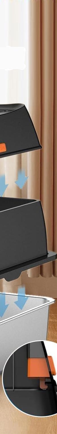 Enclosed Cat Litter Box with Odor Lock & Anti-Splash Walls — in use