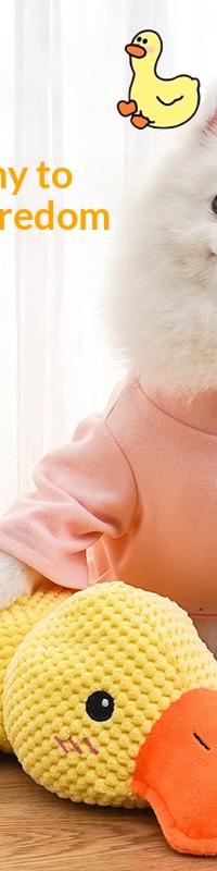 Squeaky Plush Duck Dog Toy Built for Big Chewers — side view