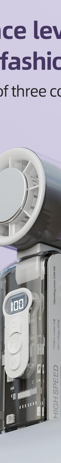 IceRush Turbo Handheld Fan With Ice-Cold Cooling Plate — side view