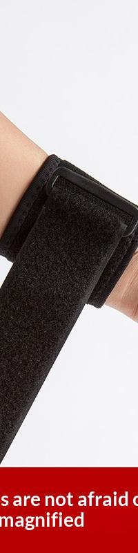 Adjustable Compression Wrist Wrap for Cycling & Lifting — in use