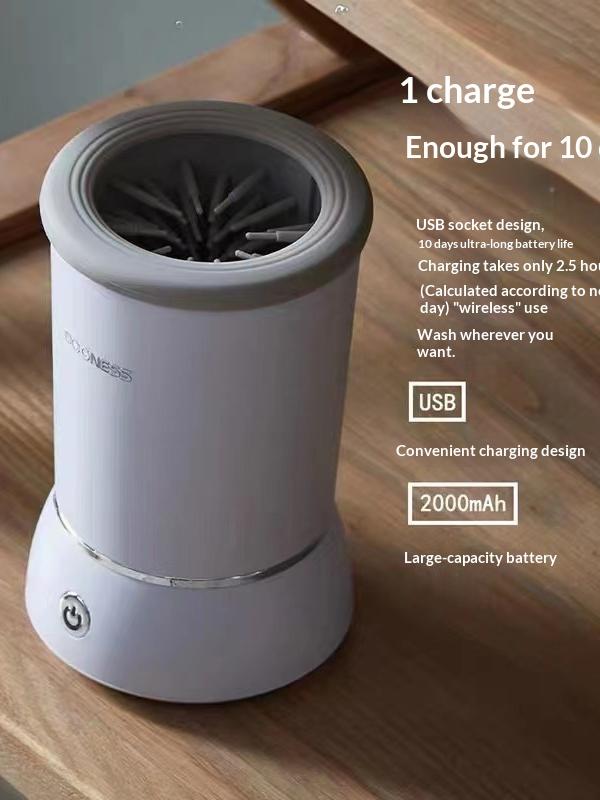 No-Scrub Electric Paw Washer for Muddy Dogs & Cats