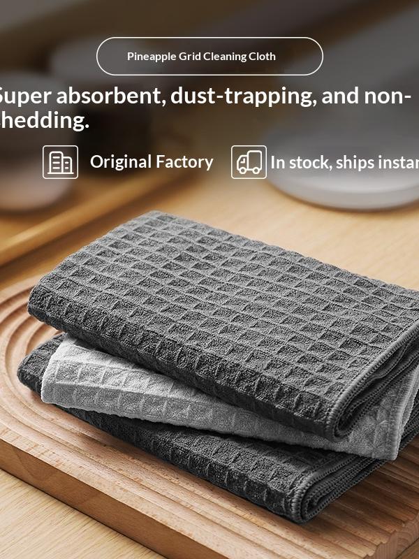 Streak-Free Waffle Weave Microfiber Cleaning Cloth