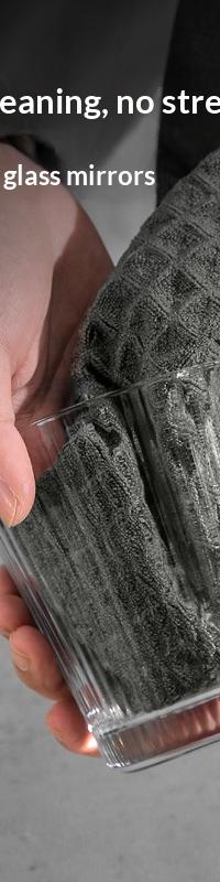 Streak-Free Waffle Weave Microfiber Cleaning Cloth — side view