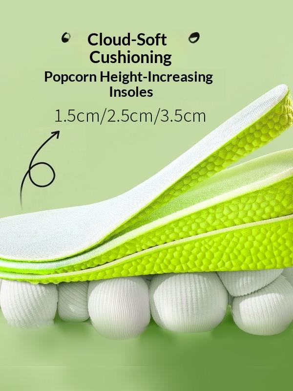 Height-Boost Sport Insoles With Breathable Shock Cushion