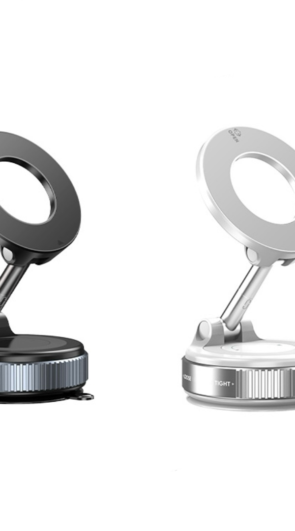 360° Magnetic Car Phone Mount With Twist-Lock Suction