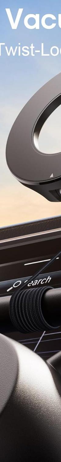 360° Magnetic Car Phone Mount With Twist-Lock Suction — side view