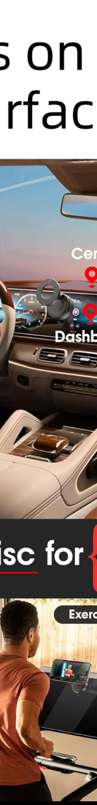 360° Magnetic Car Phone Mount With Twist-Lock Suction — top view