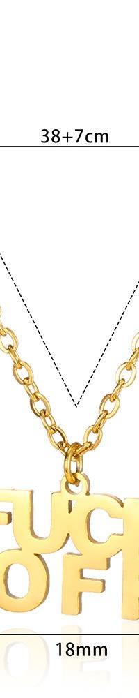 Personalized Initial Necklace in Tarnish-Free Stainless Steel — top view