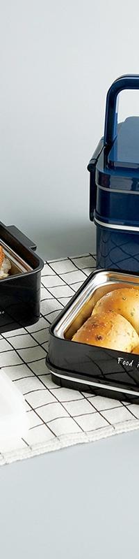 Double-Layer Steel Lunch Box That Keeps Meals Hot — in use