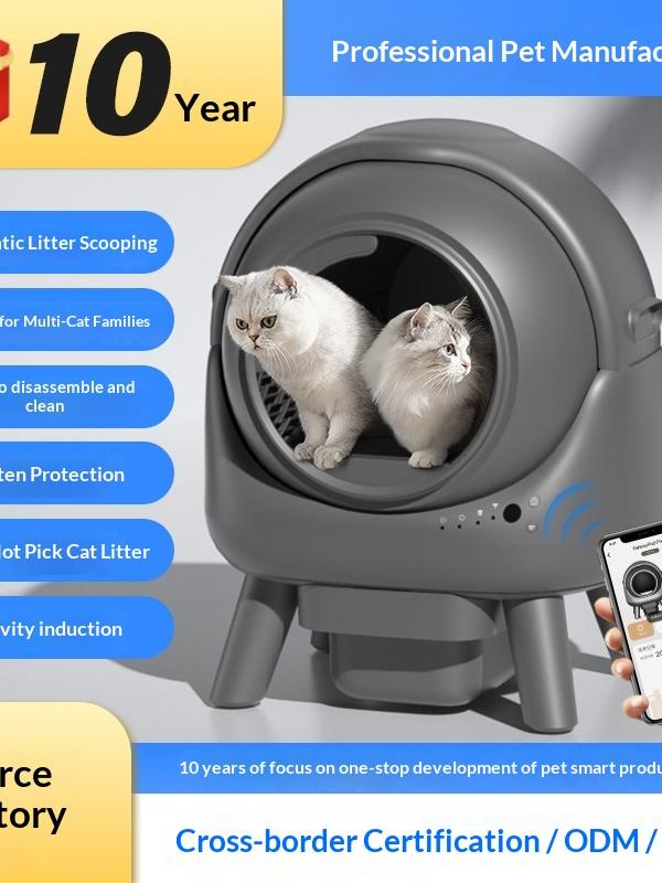 Auto-Scooping Cat Litter Box for Fuss-Free Multi-Cat Homes