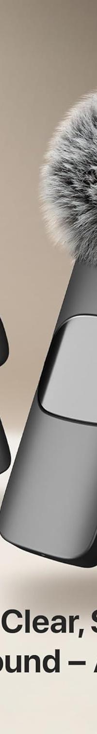 ClipMic Duo Wireless Mics — Studio-Clear Audio Anywhere — side view