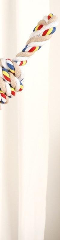 Knotted Cotton Rope Tug Toy for Playful Pullers — side view