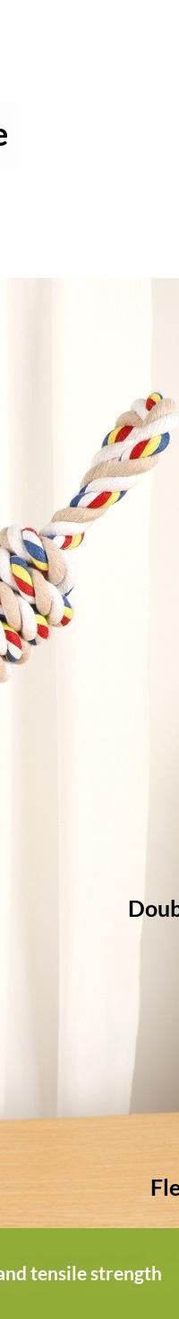 Knotted Cotton Rope Tug Toy for Playful Pullers — detail view