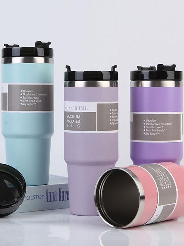 30oz Insulated Sipper Tumbler with Twist-Shut Flat Lid