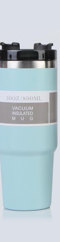 30oz Insulated Sipper Tumbler with Twist-Shut Flat Lid — detail view