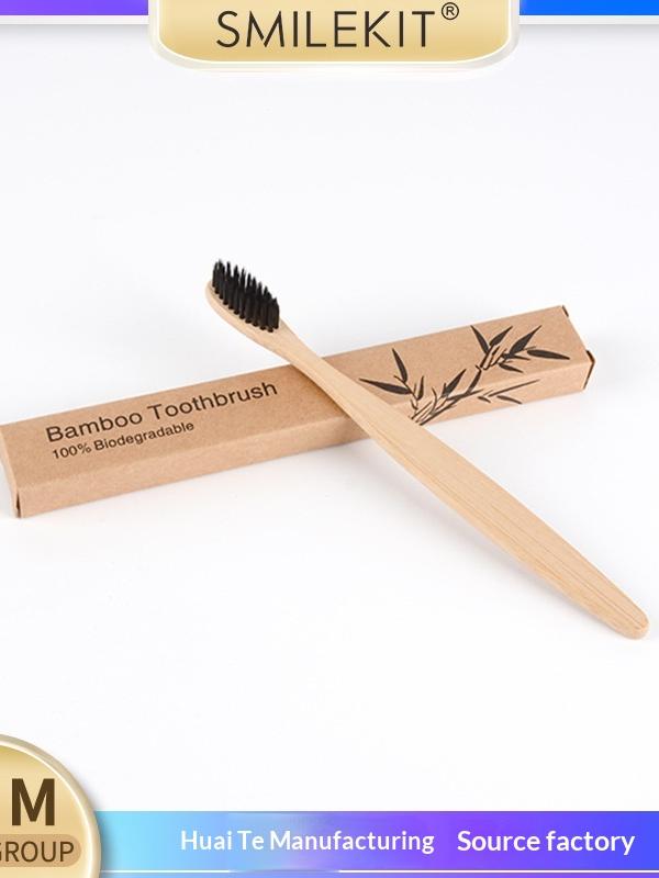 Charcoal-Infused Bamboo Toothbrush for a Gentler Clean