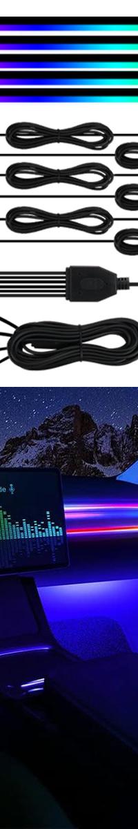NeoFlow ダイナミック RGB カー内装ライト キット — 使用例