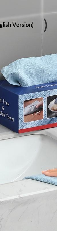 Grab-One Microfiber Cloths for Streak-Free Kitchen Cleanups — in use