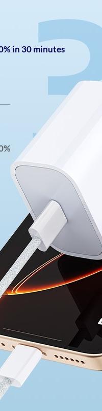 iPhone PD Fast Charger + Cable Kit for Quicker Top-Ups — side view