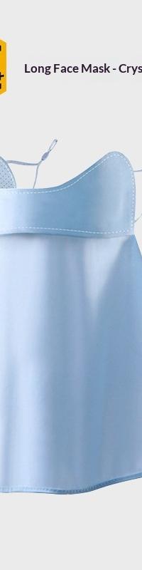 Ice-Silk UV Face Mask for Women — Cool, Breathable Sun Shield — top view