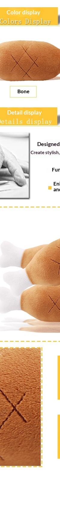 Squeaky Plush Chew Toys in Bone, Drumstick and Carrot — in use