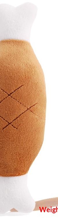 Squeaky Plush Chew Toys in Bone, Drumstick and Carrot — top view