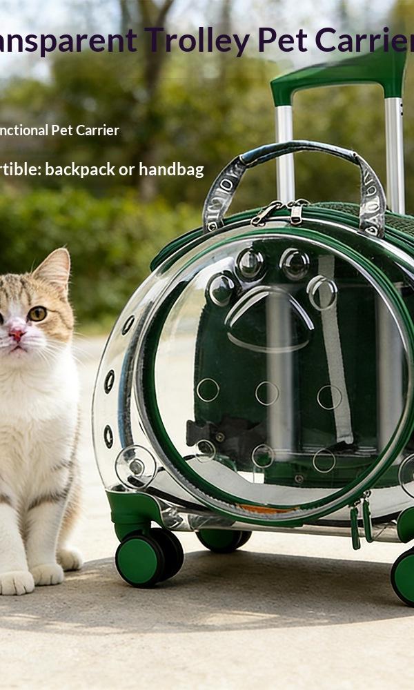 Space Capsule Rolling Carrier for Small Dogs & Cats
