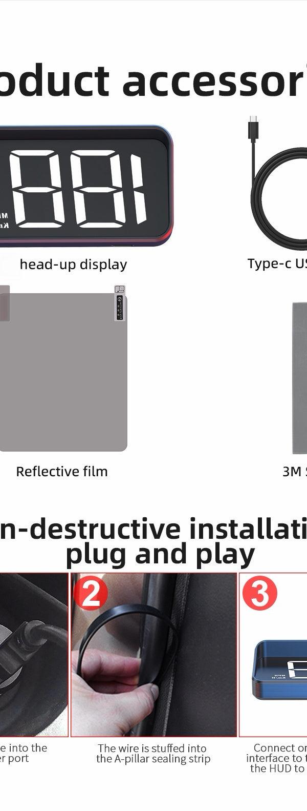 DriveSight GPS Head-Up Display — Speed Without Looking Down