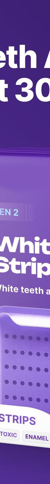 Dr Dent Purple Whitening Strips for Brighter, Enamel-Safe Teeth — top view