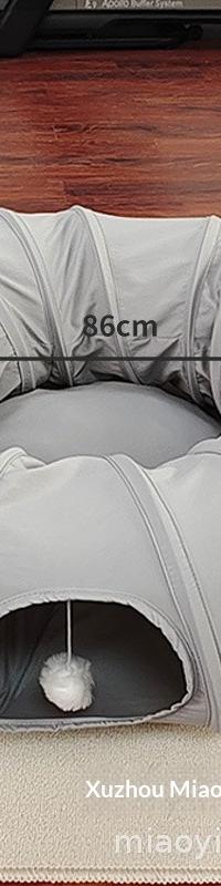 Foldable Donut Tunnel Cat Bed for Cozy Burrowing Naps — detail view
